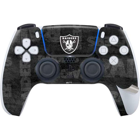 NFL Las Vegas Raiders Black & White PS5 Pro Bundle Skin